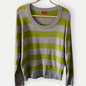 Esprit Stripe Scoop Neck Sweater Top Size XL